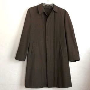 London Fog Vintage fine multicolored plaid high quality men’s swing trench coat